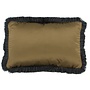 Decorative cushion Dafne Bronze + Fringe Black/Taupe