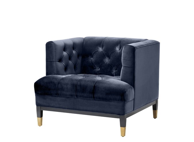 Armchair Castelle - Savona midnight blue velvet