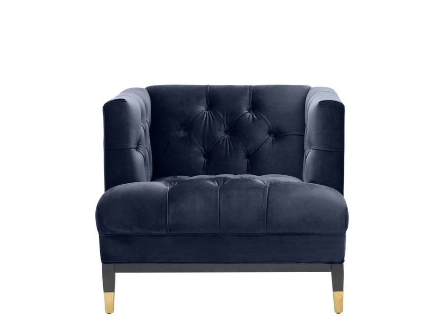 Fauteuil Castelle - Savona midnight blue velvet