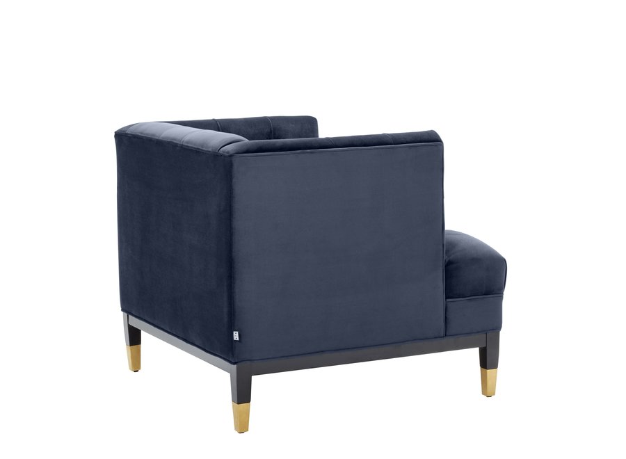 Armchair Castelle - Savona midnight blue velvet