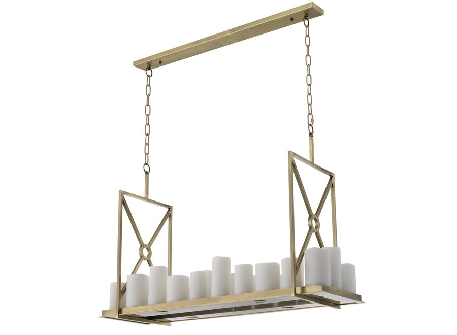 Chandelier 'Commodore' brushed brass finish