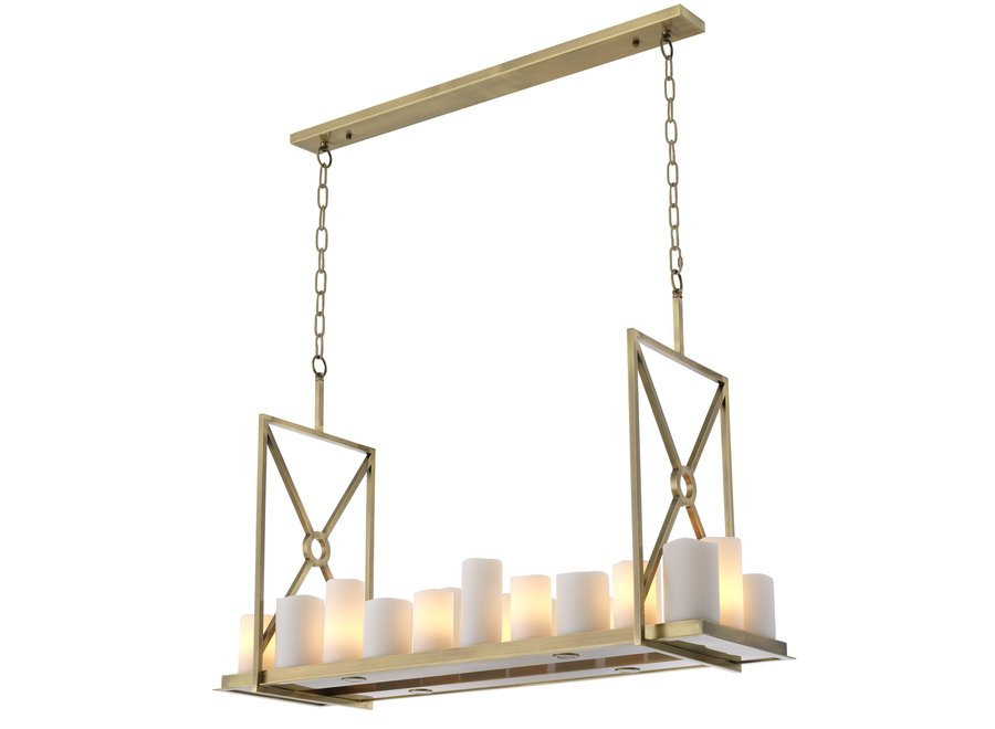 Chandelier 'Commodore' brushed brass finish