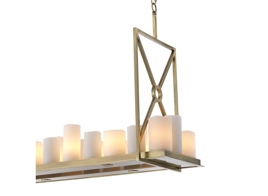Chandelier 'Commodore' brushed brass finish