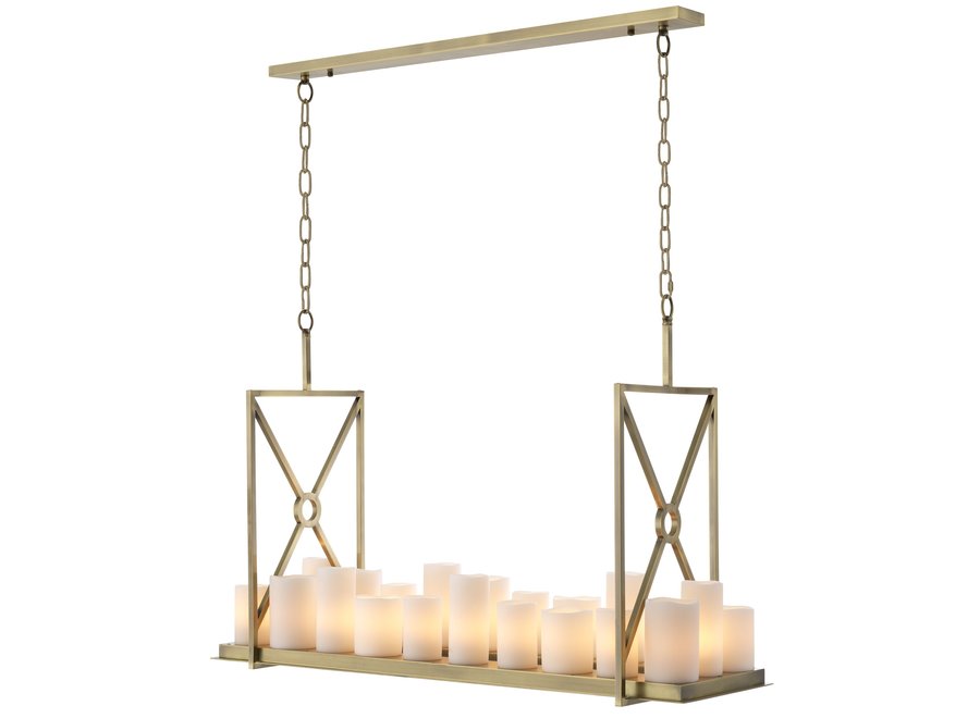 Chandelier 'Commodore' brushed brass finish