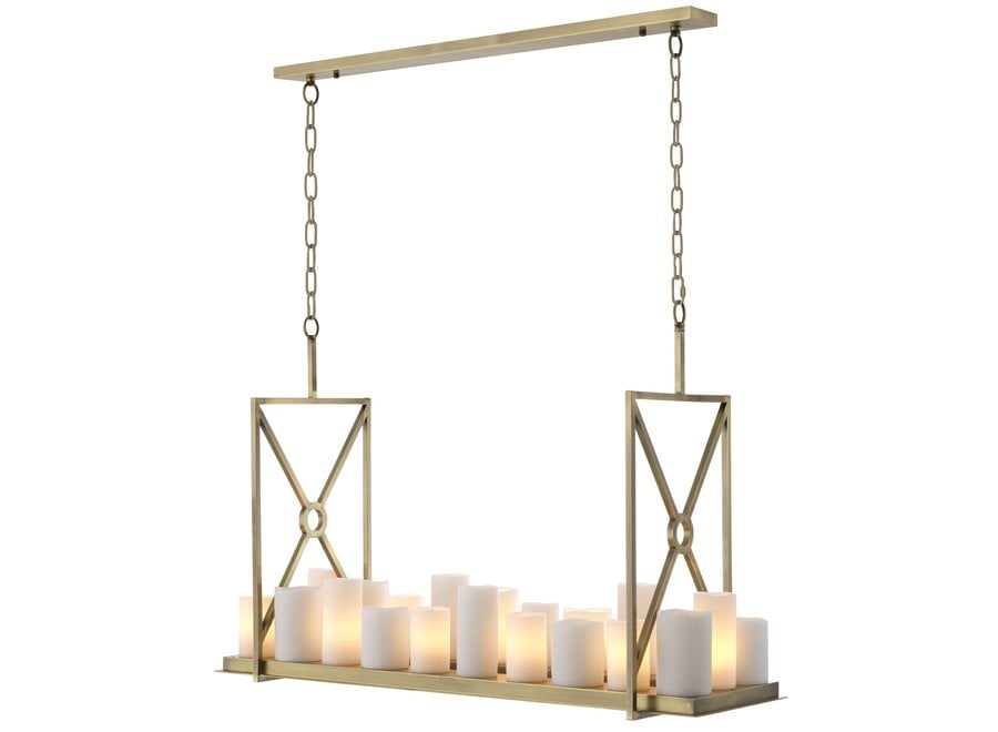 Chandelier 'Commodore' brushed brass finish