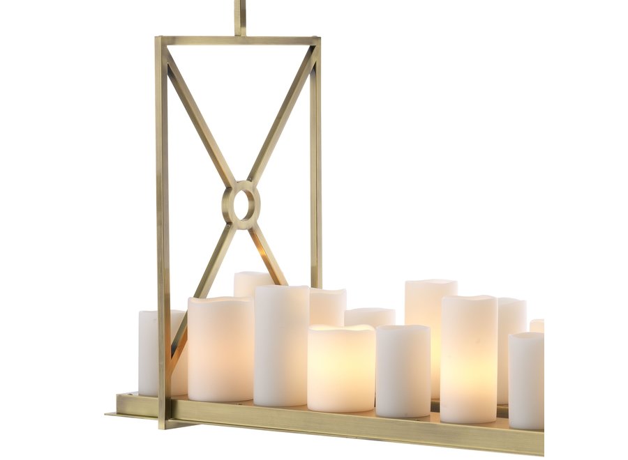 Chandelier 'Commodore' brushed brass finish