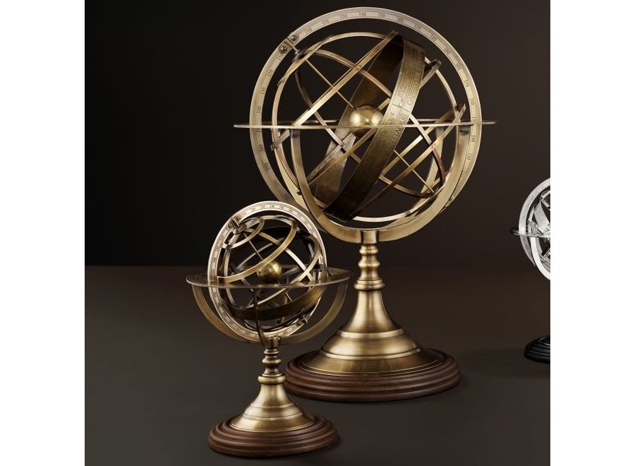 Dekoration 'Globe' - L - Brass