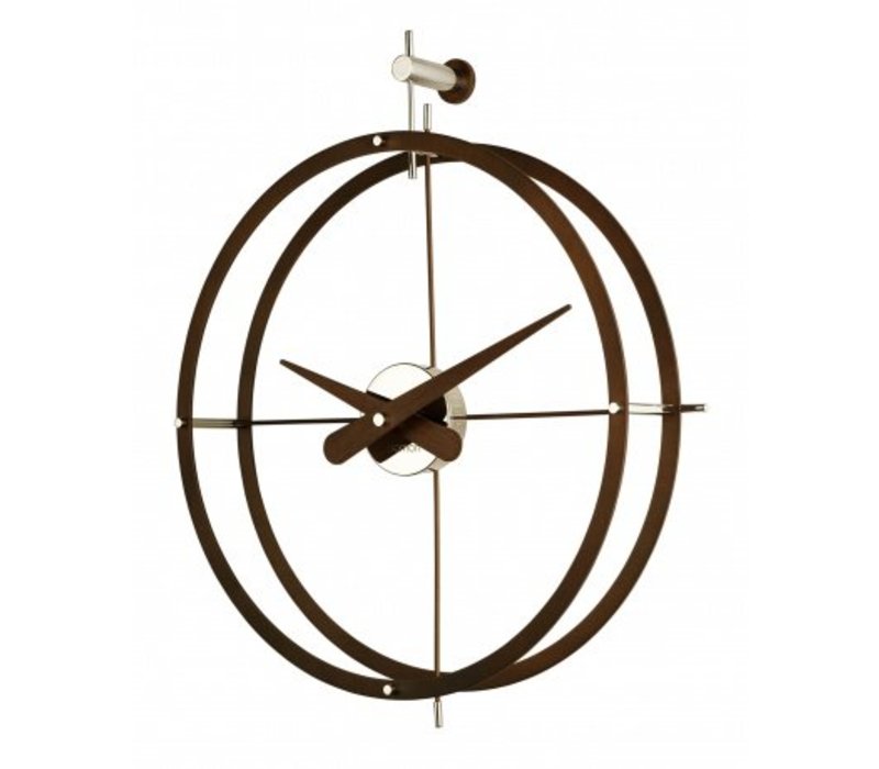 Design Wanduhr 2 Puntos Calabo Holz Diameter 43 Cm Wilhelmina Designs