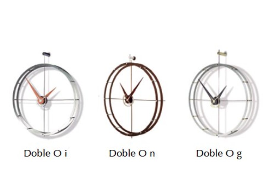 Horloge murale design 'Doble O n'