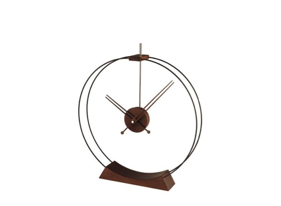 Nomon Desktop clock 'Aire' in stained ash wood, diameter 50cm
