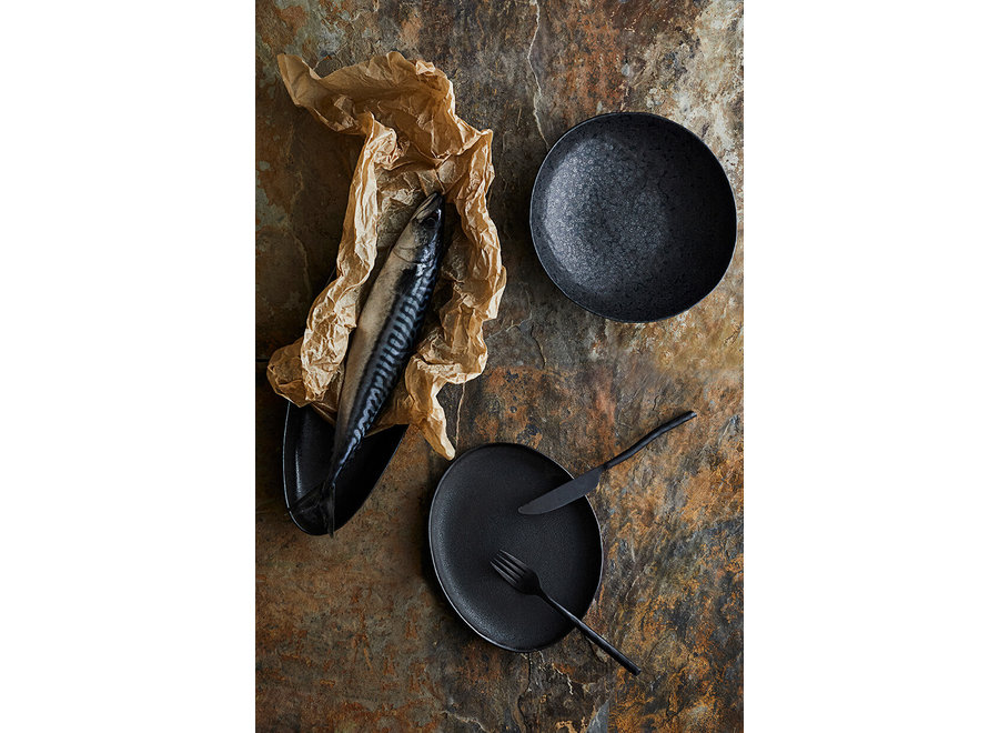Assiette à déjeuner 'Mame' - lot de 2 - couleur café