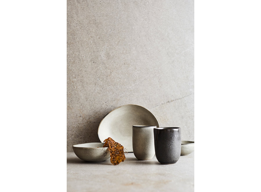 Breakfast bowl 'Mame' - set of 2 - in the color Oyster