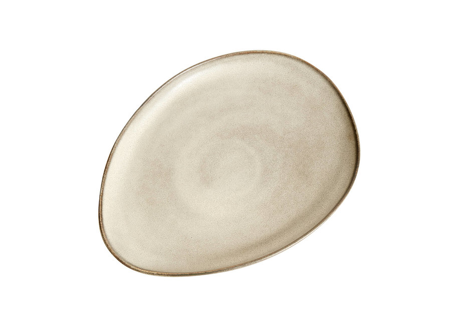 Dinner plate 'Mame' Oyster - set of 2