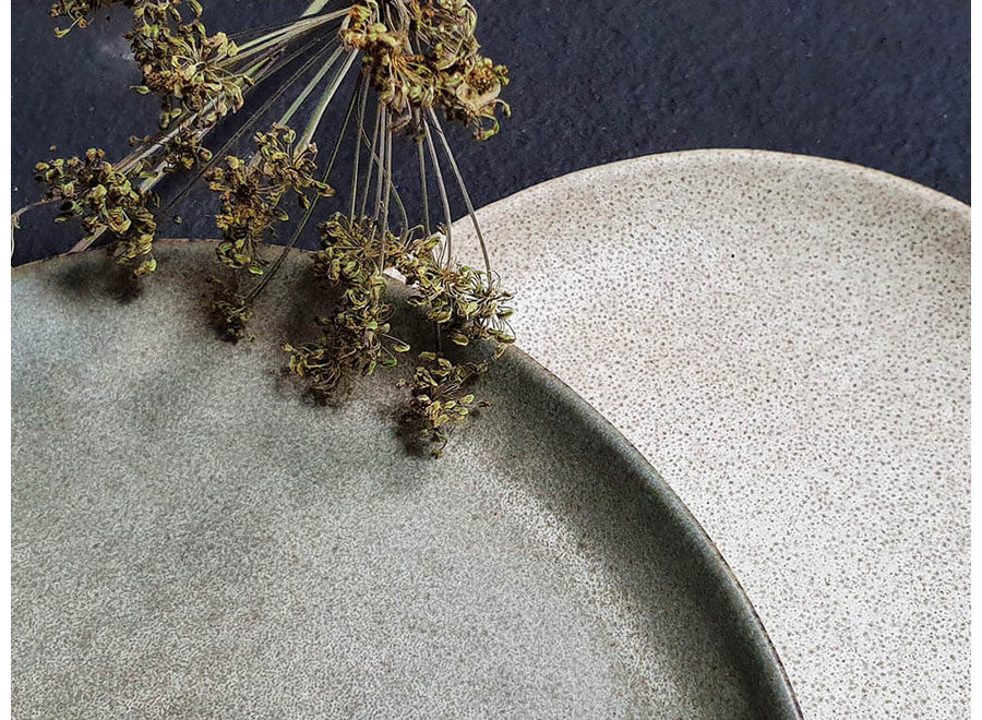 Assiette à déjeuner « Mame » - lot de 2 - couleur Oyster
