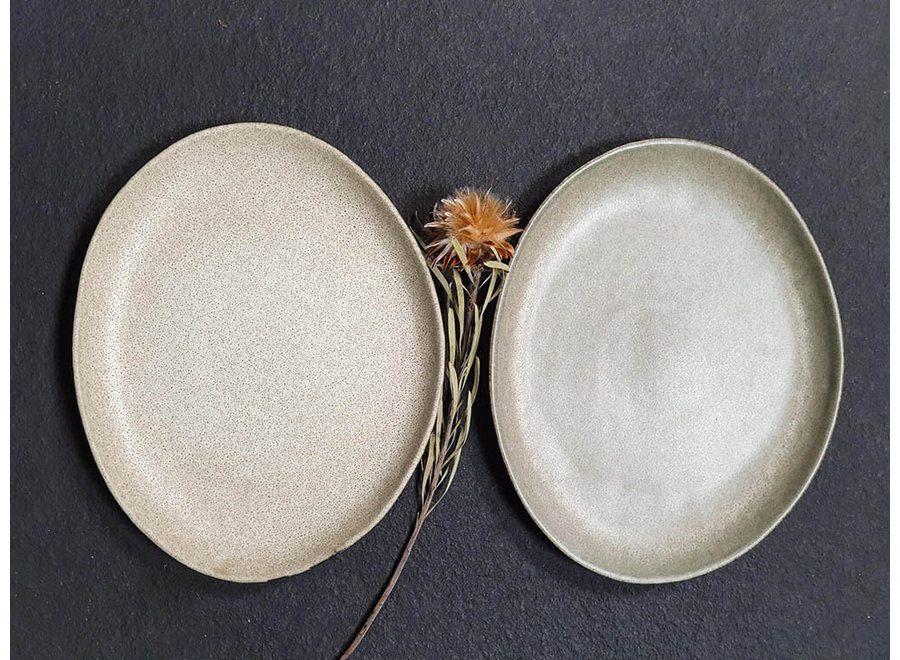 Breakfast plate 'Mame' - set of 2 - in the color Oyster