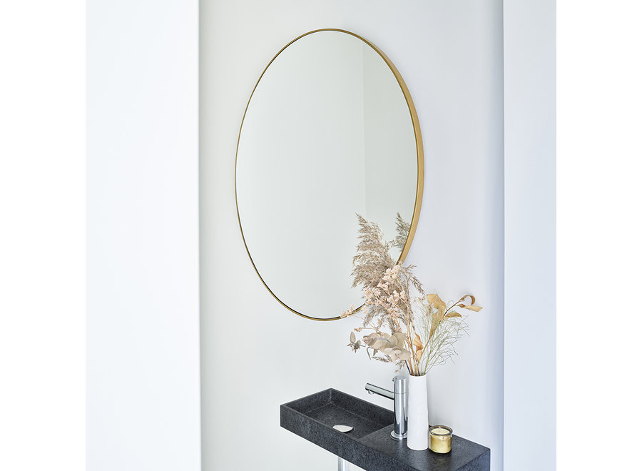 ronde spiegel 'Hoop' Bronze M
