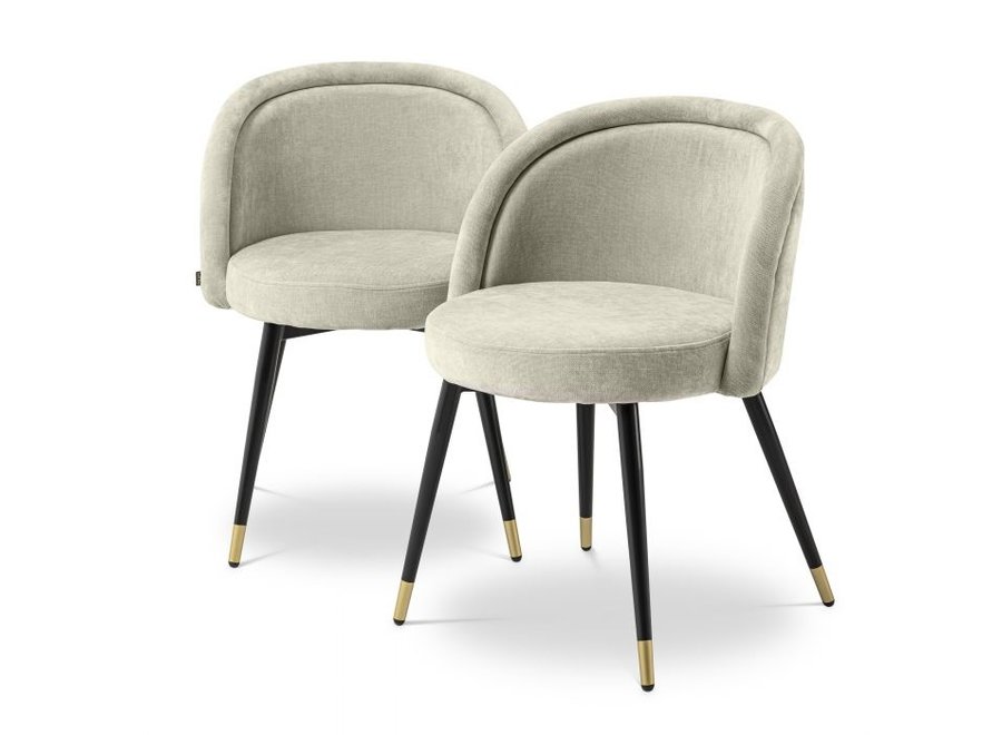 Dining chair Chloé set of 2 - Clarck sand