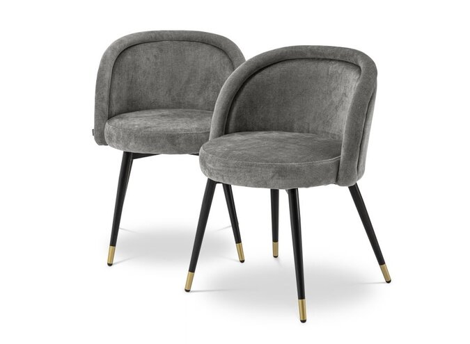 Dining chair Chloé set of 2 - Clarck grey