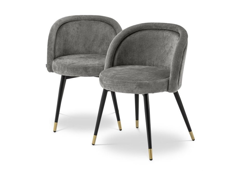 Dining chair 'Chloé' set of 2 - Clarck grey