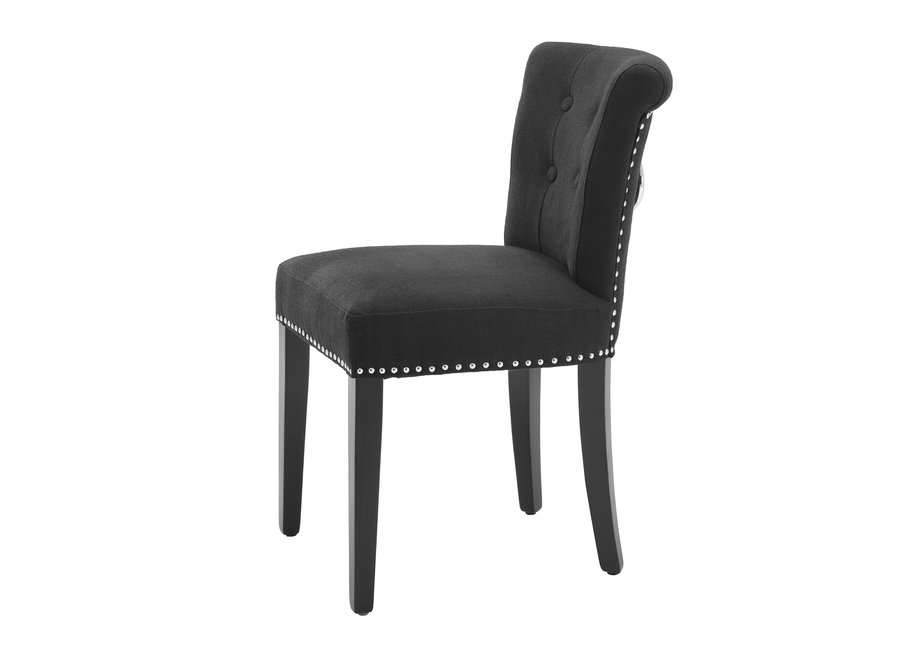 Dining chair 'Key Largo' - Black cashmere