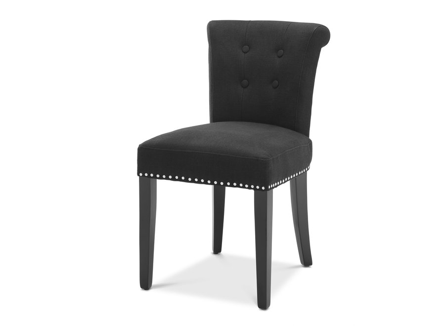 Dining chair 'Key Largo' - Black cashmere