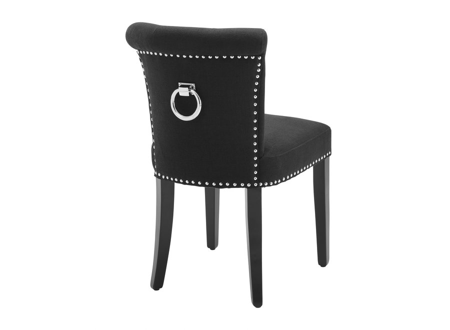 Dining chair 'Key Largo' - Black cashmere