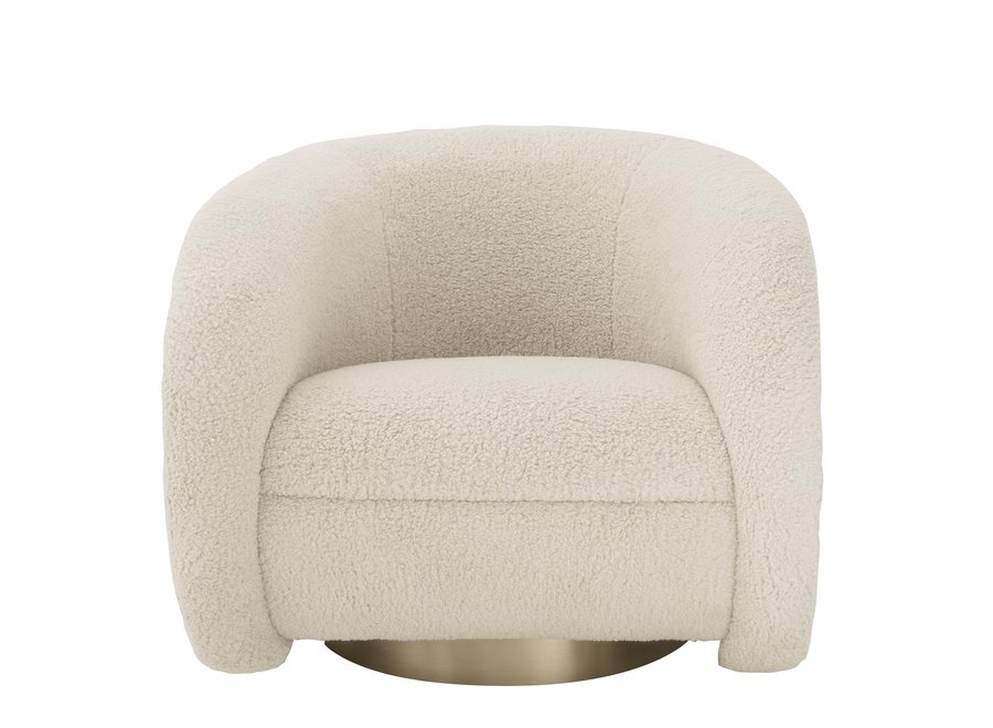 Swivel armchair 'Cristo' - Brisbane cream