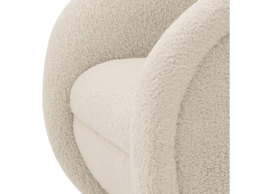 Swivel armchair 'Cristo' - Brisbane cream