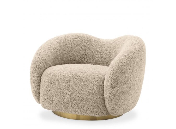 Swivel chair Diego - Canberra sand