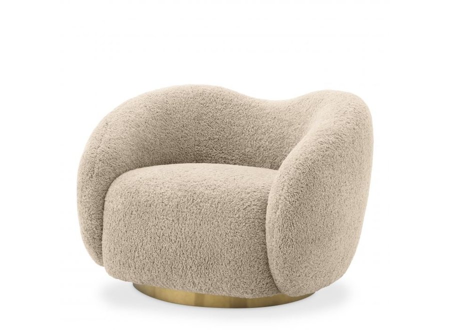 Swivel chair 'Diego' - Canberra sand