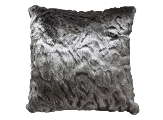 Fur cushion - Pewter Chincilla