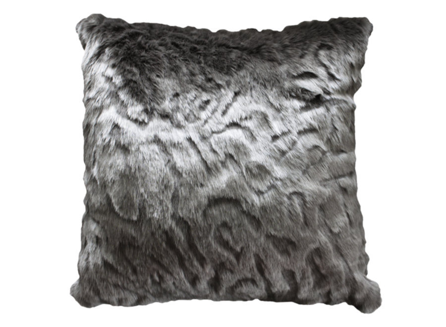 Coussin fourrure - Pewter Chincilla