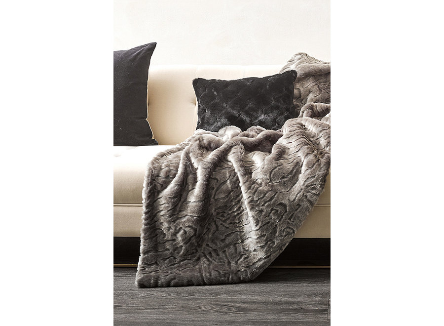 Fur cushion 'Pewter Chincilla'