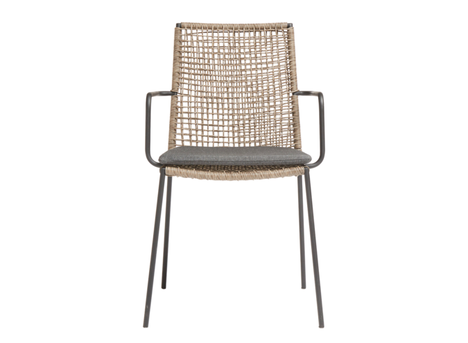 Garden chair Riva - walnut / black - charcoal