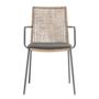 Garden chair Riva - walnut / black - charcoal