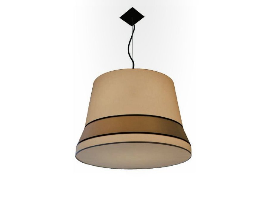 Design hanging lamp 'Audrey' large decorated with silk detail