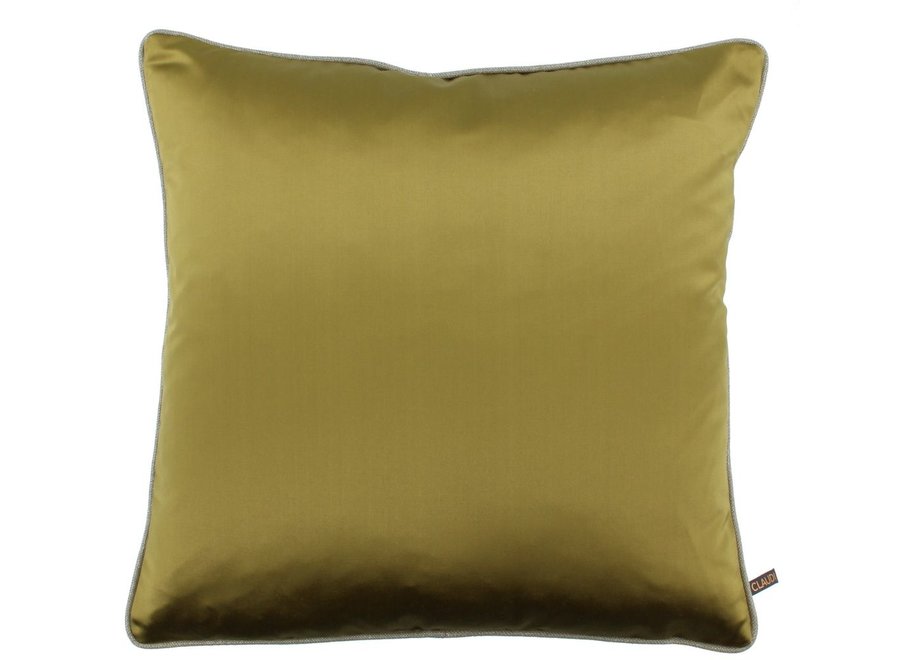 Coussin décoratif Dafne Mustard + Piping Sand