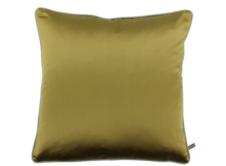 Decorative cushion Dafne Mustard + Piping Sand