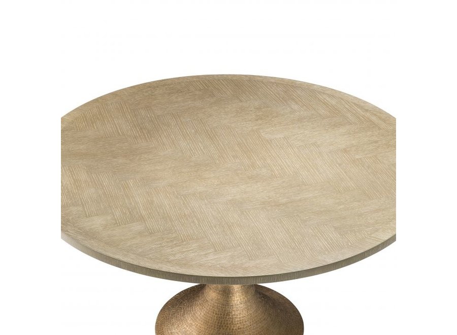 Dining Table 'Melchior'- Washed Oak Veneer - Round