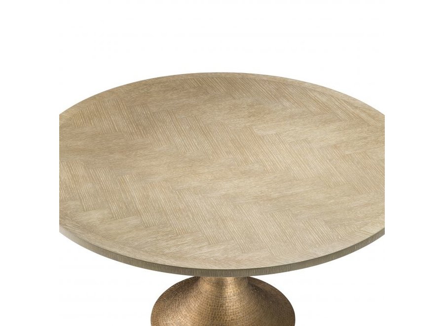 Table à manger 'Melchior'- Washed Oak Veneer - Round