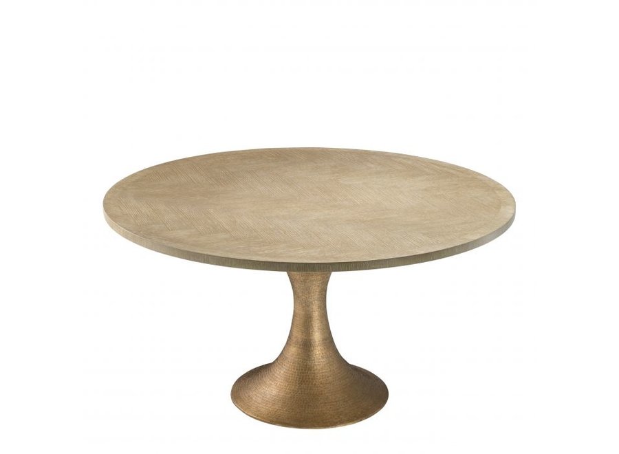 Dining Table 'Melchior'- Washed Oak Veneer - Round