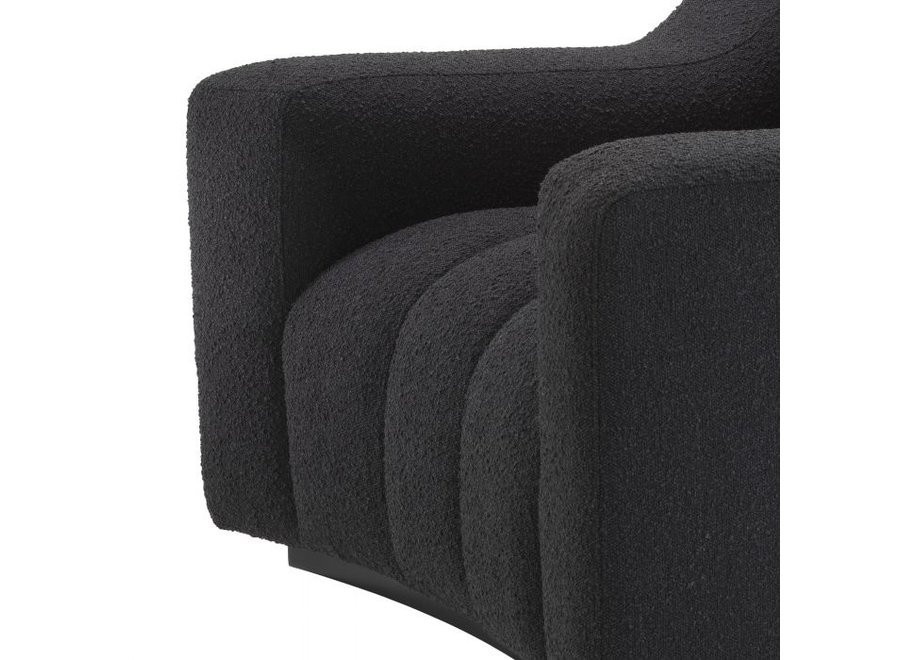 Armchair 'Kelly' - Bouclé black