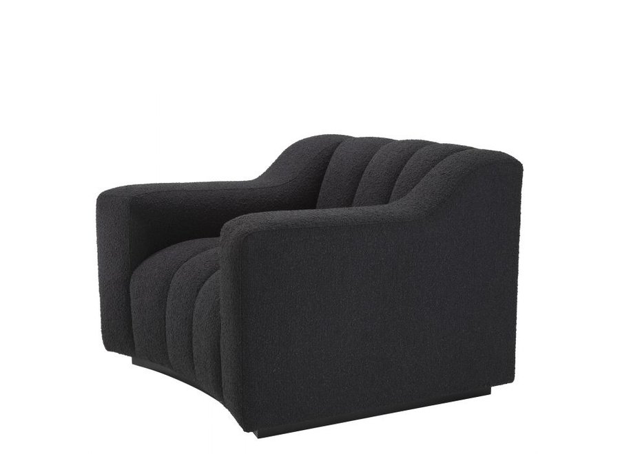 Armchair 'Kelly' - Bouclé black