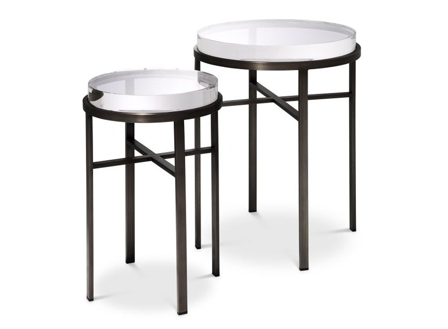 Table d'appoint 'Hoxton' - Bronze - Set van 2
