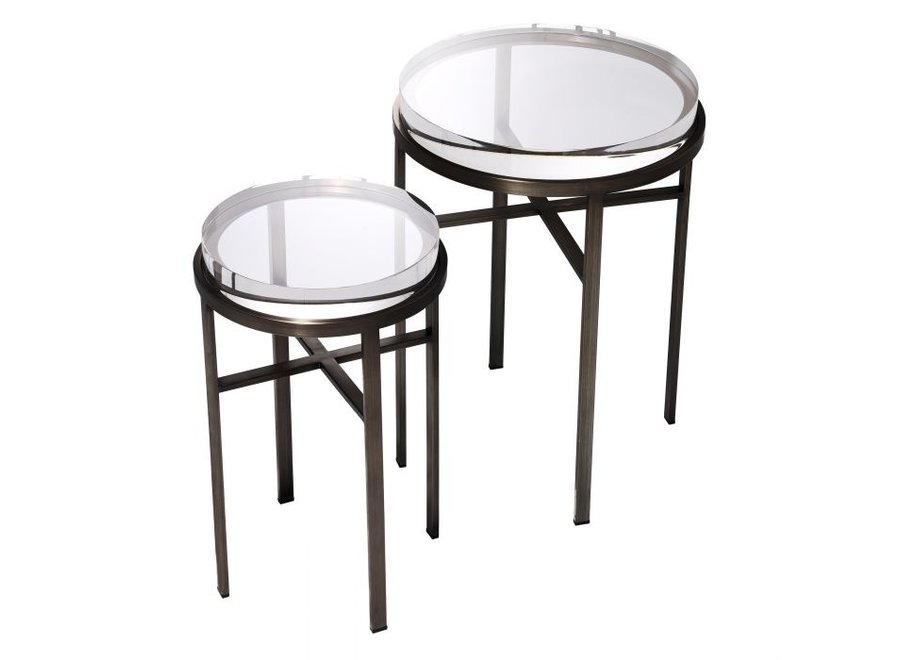 Table d'appoint 'Hoxton' - Bronze - Set van 2