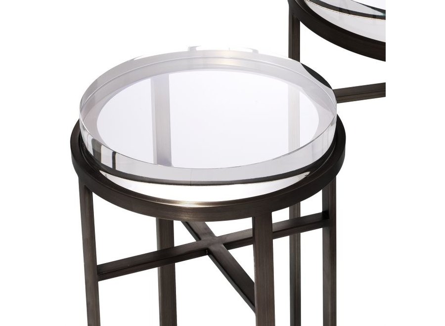 Table d'appoint 'Hoxton' - Bronze - Set van 2