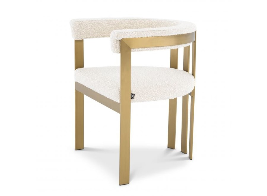 Chaise de salle à manger Clubhouse - Bouclé cream