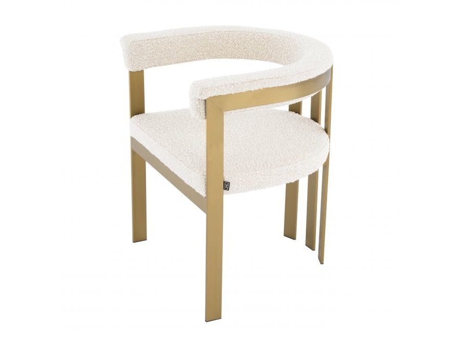 Chaise de salle à manger 'Clubhouse' - Bouclé cream