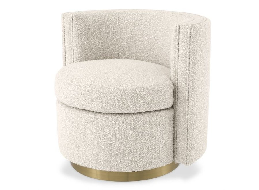 Swivel chair 'Amanda'  - Bouclé cream