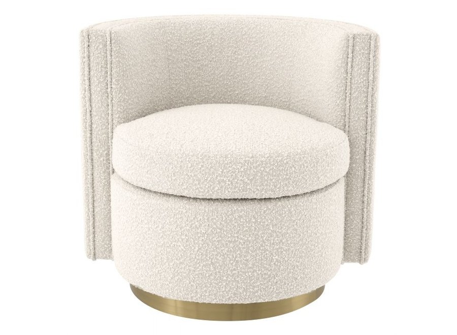 Swivel chair 'Amanda'  - Bouclé cream